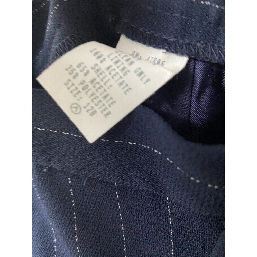 Oleg Cassini Womens Size 12 Striped Double Breasted Striped Blue Pant Suit nwt - Picture 4 of 11